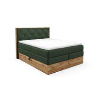 BOXSPRINGBETT Navel - Dunkelgrün, Holzwerkstoff/Textil (160/200cm) - Fun Möbel