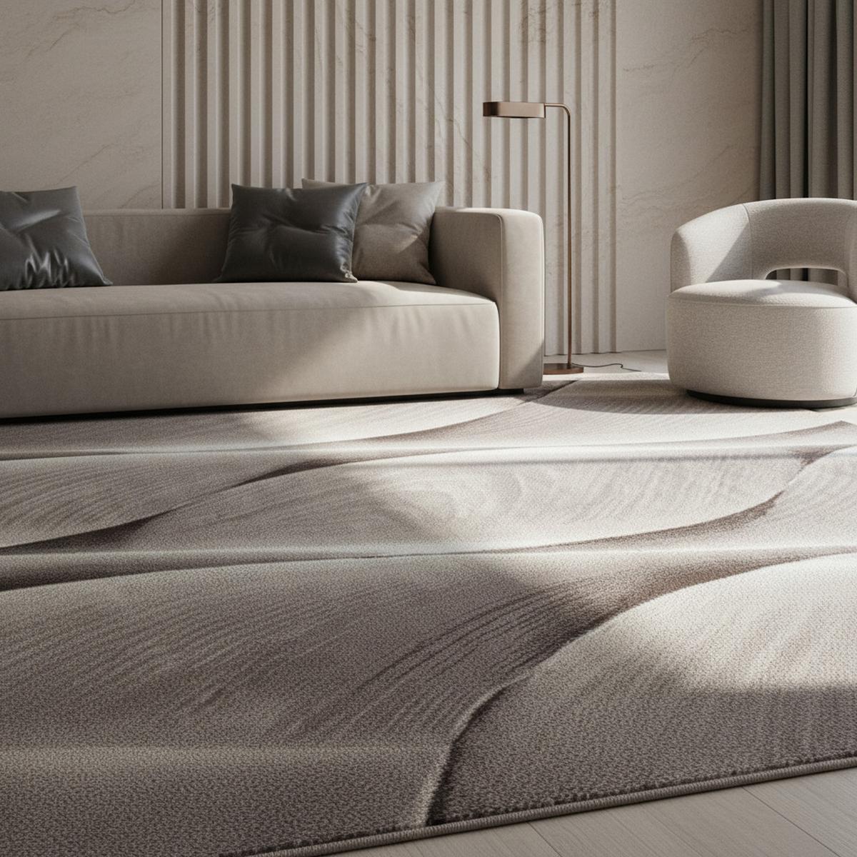 KURZFLORTEPPICH DRAU, mit Farbverlauf, Braun, 140 x 200 cm - Braun, Textil (200/140cm) - KADIMA DESIGN