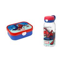 LUNCHSET (FLASCHE MIT KLAPPDECKEL) Campus Spiderman 600 ml + 750 ml 2-tlg. - Blau/Rot, Kunststoff (10.8/21.8/21.8cm) - Mepal