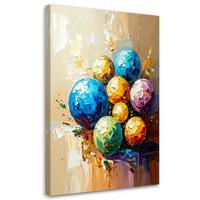 LEINWANDBILD Abstraktion 20x30cm - Multicolor, Textil (20/30cm) - Feeby