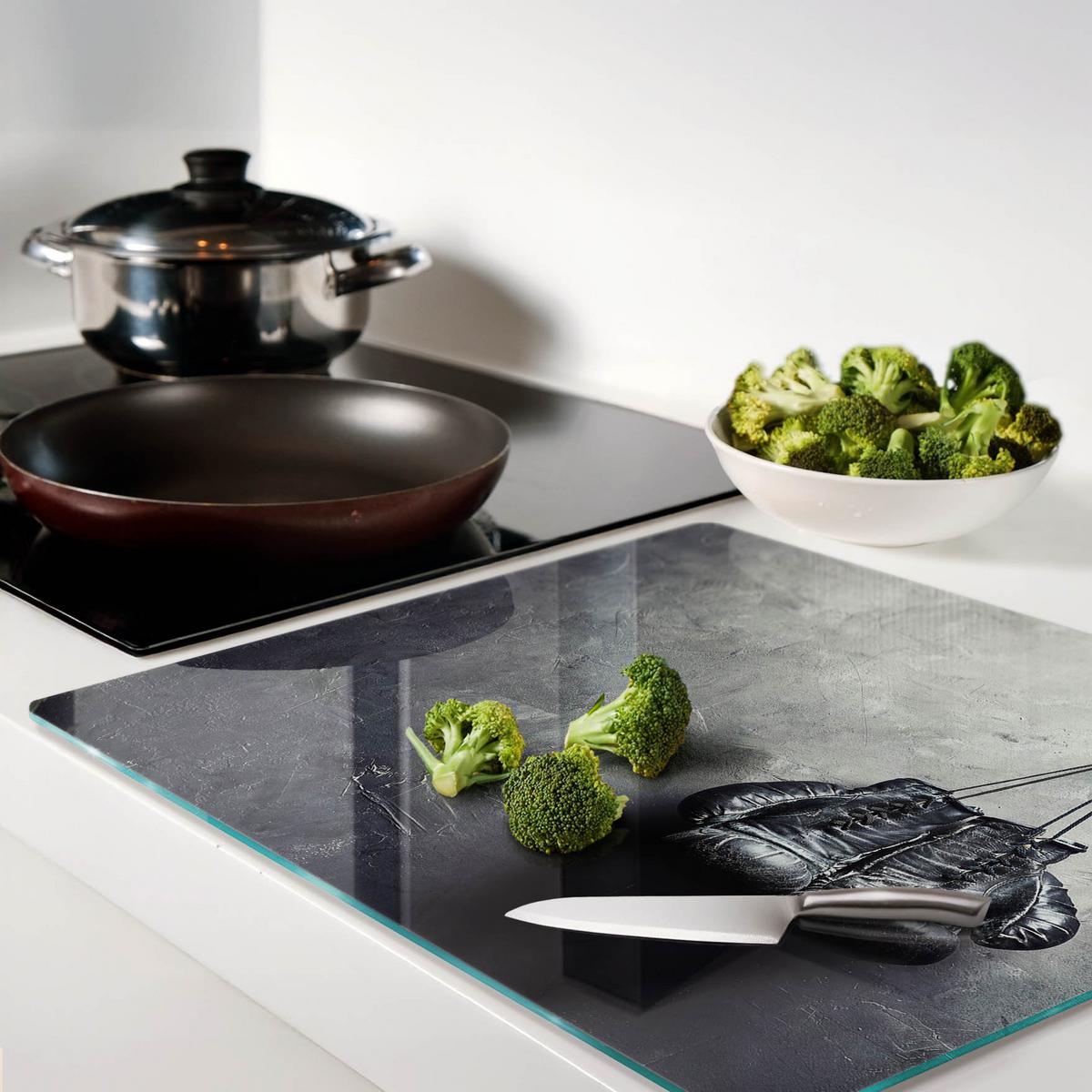 GLASPLATTE 60x52 cm Boxhandschuhe - Schwarz, Glas (60/0.4/52cm) - TULUP