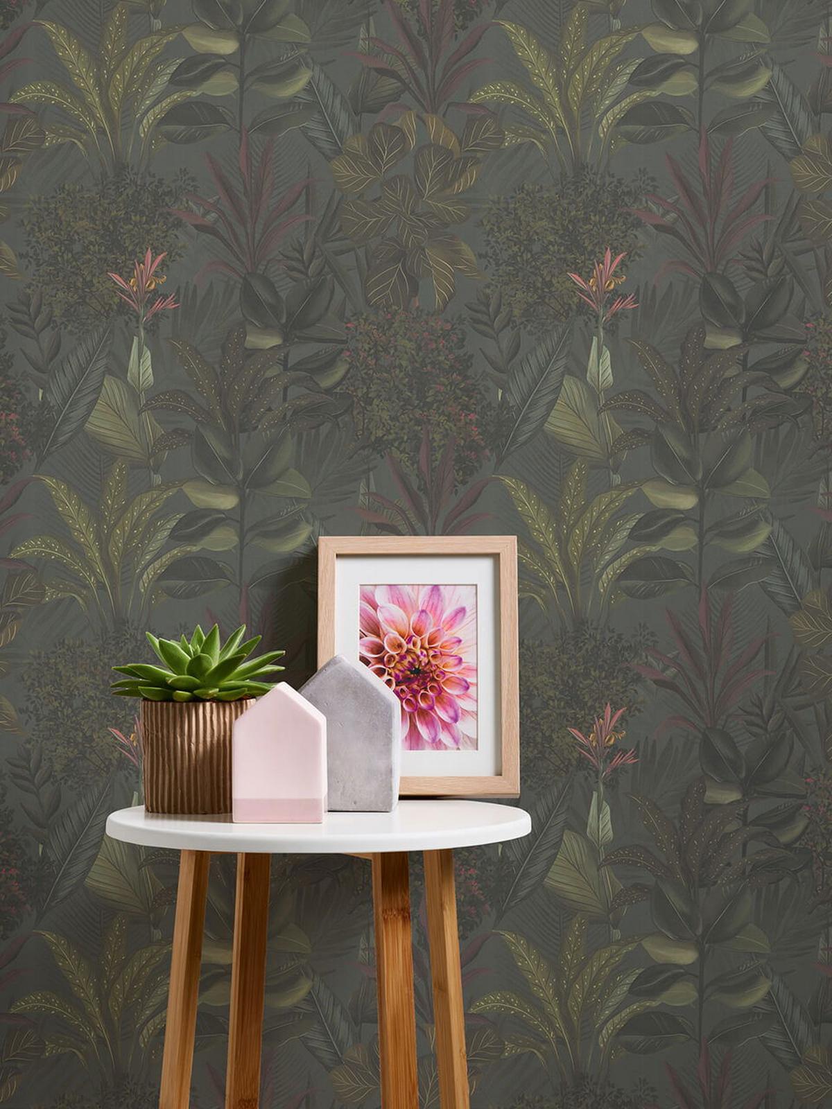 VLIESTAPETE Grün 53/1005 cm - Grau, Textil (53/1cm) - KUNSTLOFT