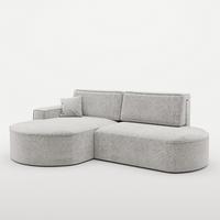ECKSOFA Venedig Mit Schlaffunktion - Hellgrau, Holzwerkstoff/Textil (278/179cm) - Fun Möbel