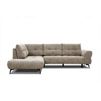 ECKSOFA SALVINI 5-Sitzer, taupe - Taupe/Schwarz, Holzwerkstoff/Textil (158/292cm) - Wozimo