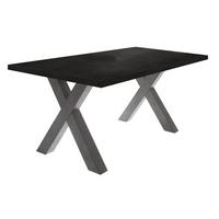 ESSZIMMERTISCH Eike 4 180 x 90 x 75 Esstisch Graphit/Schwarzstahl - Schwarz, Holz (180/90/75cm) - 58aufmkessel