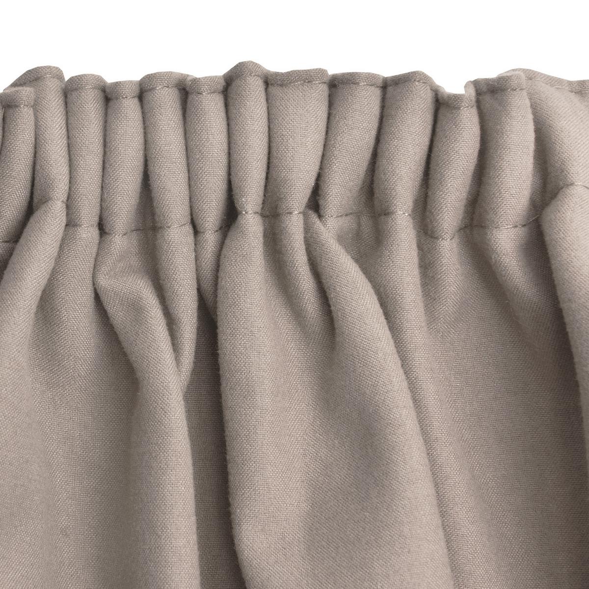 VORHANG Amelie TK mit Kräuselband 140x245cm Sand (2tlg) - Sandfarben, Textil (140/245/1cm) - Beautissu 