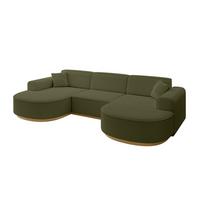 WOHNLANDSCHAFT MARI-U1-v2 - 303x171x83 cm Grün Bouclé - Grün, Holzwerkstoff/Textil (303/83/171cm) - ALTDECOR