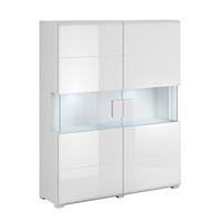 GESCHIRRSCHRANK Jules Weiß - Weiß, Holzwerkstoff (122/152/39cm) - Petits-meubles