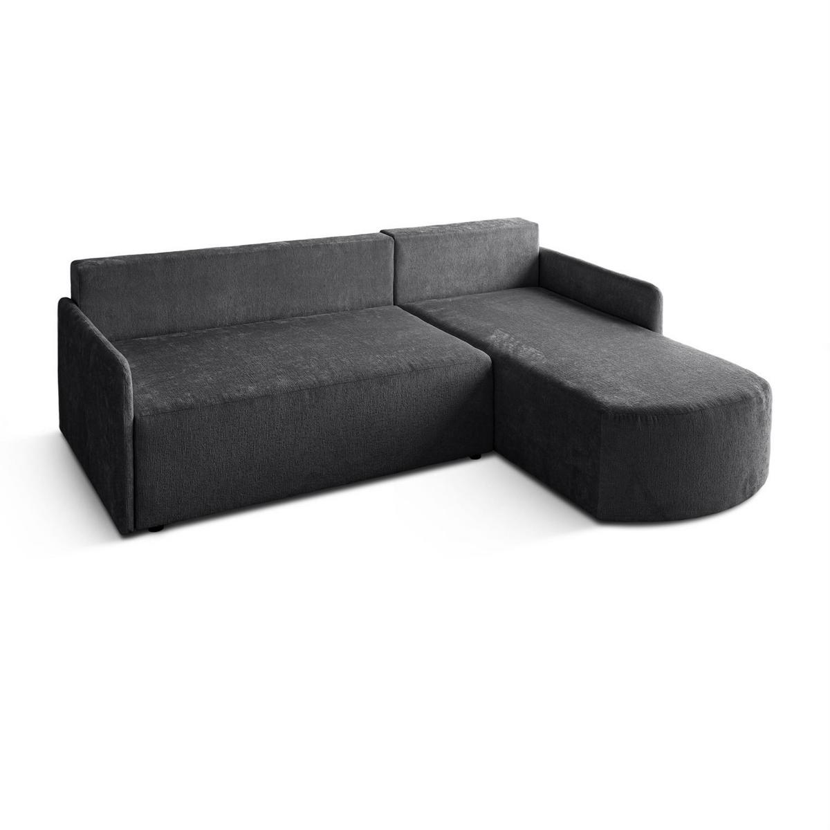ECKSOFA BLISS mit Schlaffunktion und Bettkasten Harmony 90 - Grau, Textil (212/160cm) - Lookway