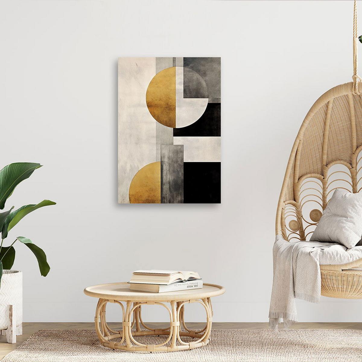 KUNSTDRUCK Gold 70/100 cm - Goldfarben, Textil (70/100cm) - KUNSTLOFT