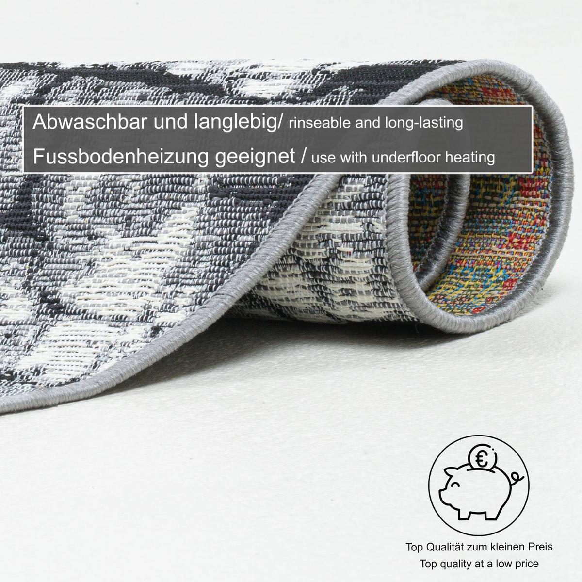 OUTDOORTEPPICH Aurora 200x200 cm - Grau, Textil (200/200cm) - Gino Falcone