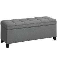 SITZBANK Polyester Kohlegrau - Dunkelgrau, Holzwerkstoff/Textil (40/48/120cm) - HOMCOM