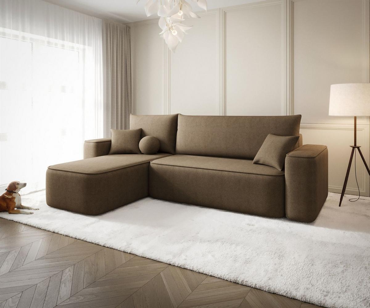 ECKSOFA Agepo In Curio - Braun, Holzwerkstoff/Textil (250/150cm) - Fun Möbel