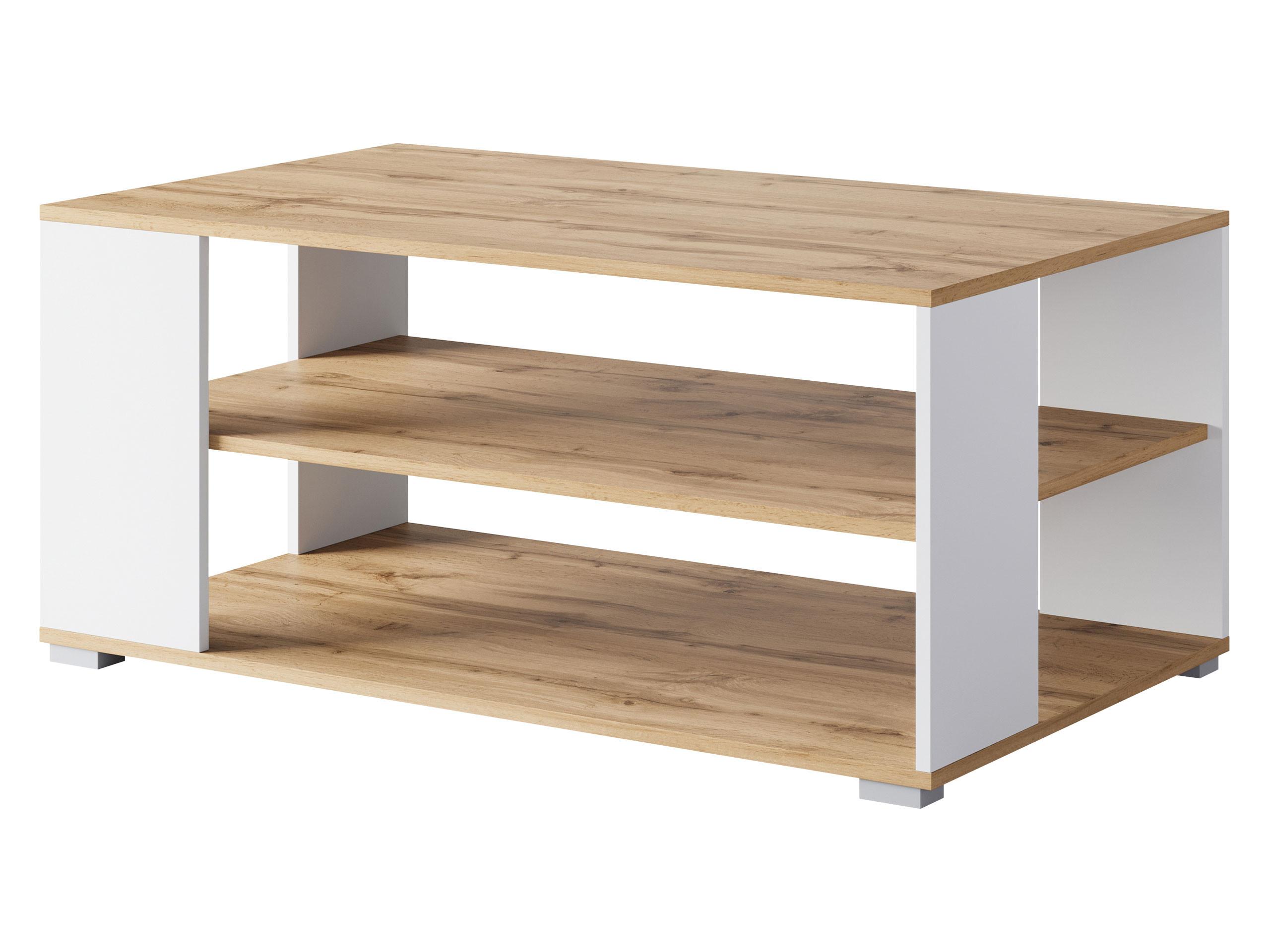 COUCHTISCH Nairobi I S01 - Eiche Wotan/Alufarben, Holzwerkstoff/Kunststoff (60/100/45cm) - MIRJAN24