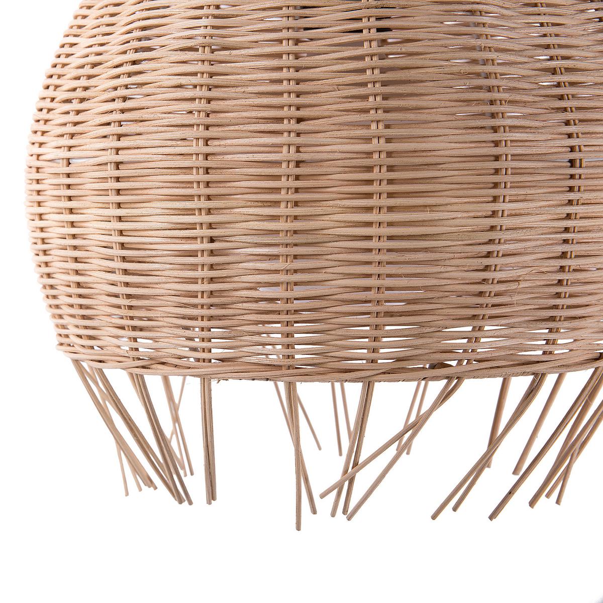 HÄNGELEUCHTE Drino 27/27/150 cm - Beige, Naturmaterialien (27/27/150cm) - Beliani