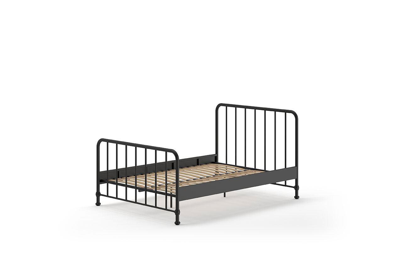 METALLBETT Kay 147x110x207 aus Metall in Schwarz matt - Schwarz, Metall (140/200cm) - 58aufmkessel