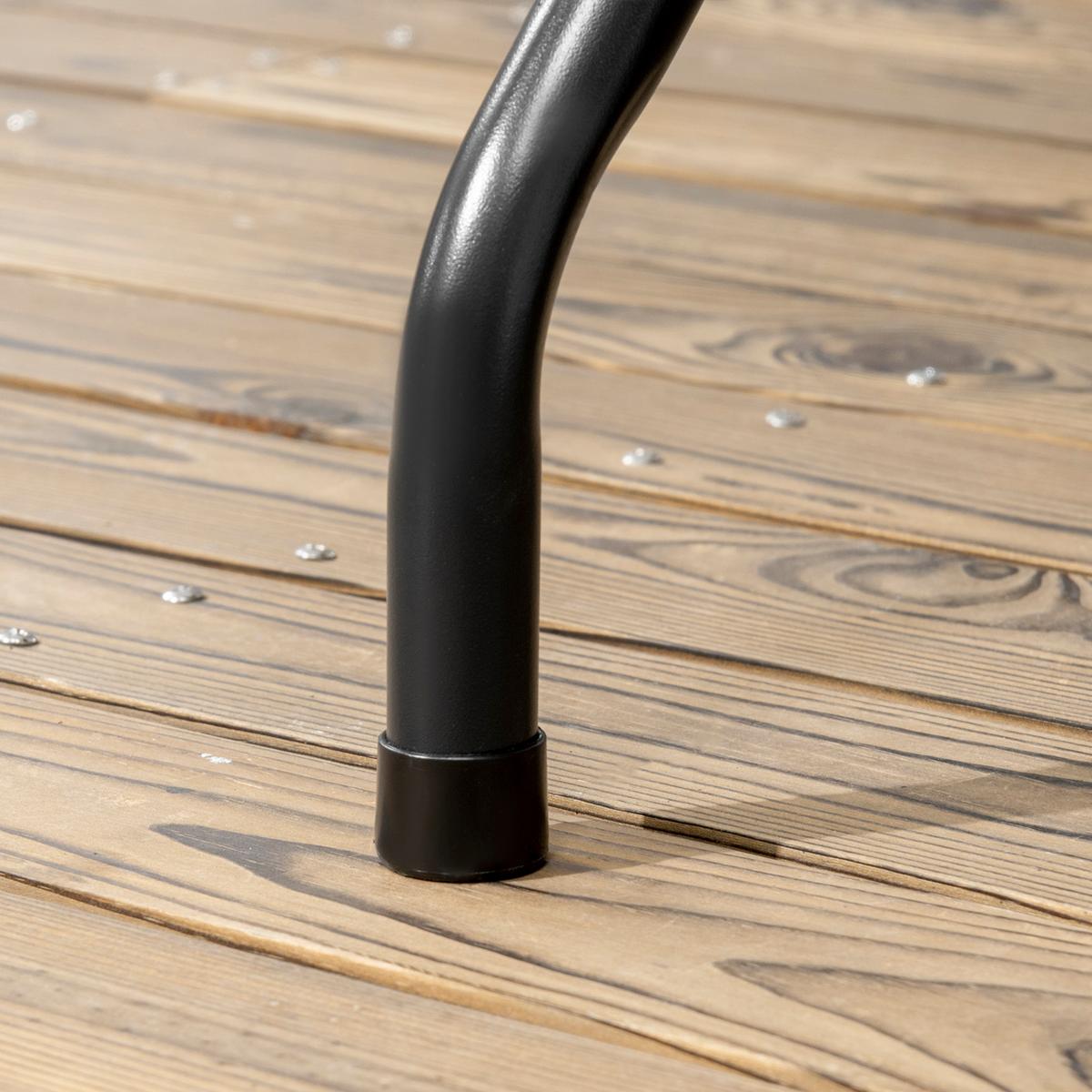 GARTENTISCH, Dunkelgrau, Stahl, HDPE - Dunkelgrau, Metall (180/75.5/73cm) - Outsunny