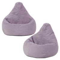 SITZSACK für Kinder Sessel aus Cord 2-tlg. - Lila, Textil (69/59/65cm) - icon