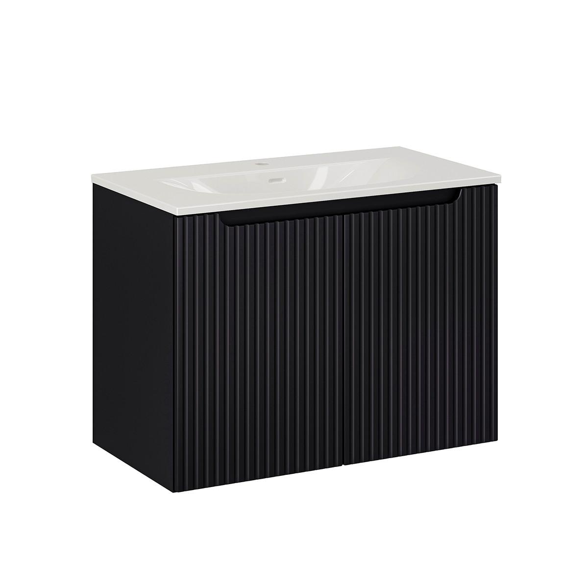 WASCHTISCH 80cm Riva Schwarz - Schwarz, Holzwerkstoff (80/57/40cm) - Petits-meubles