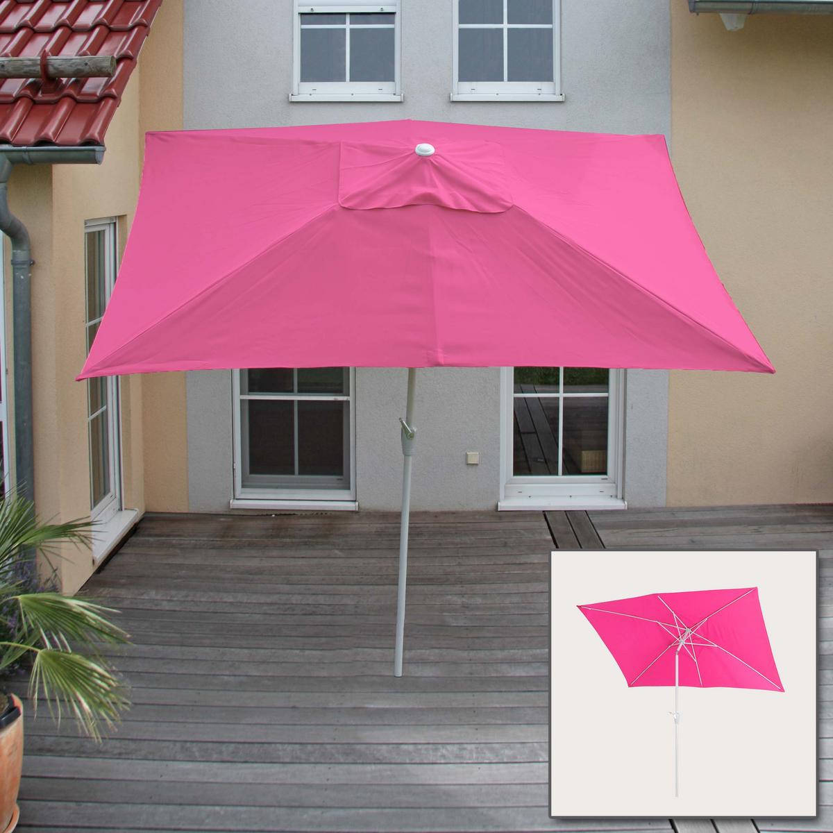 SONNENSCHIRM Altrosa - Altrosa, Textil (192/295cm) - MCW