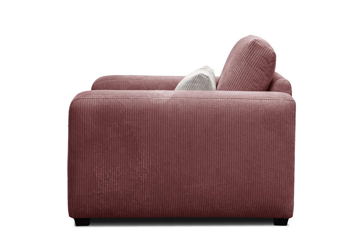 SESSEL OLI in Cordstoff altrosa - Altrosa, Holz/Textil (130/91/108cm) - Wozimo