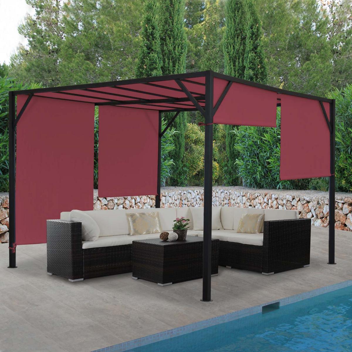 PERGOLA BEJA Bordeaux - Bordeaux, Metall (305/212/305cm) - MCW