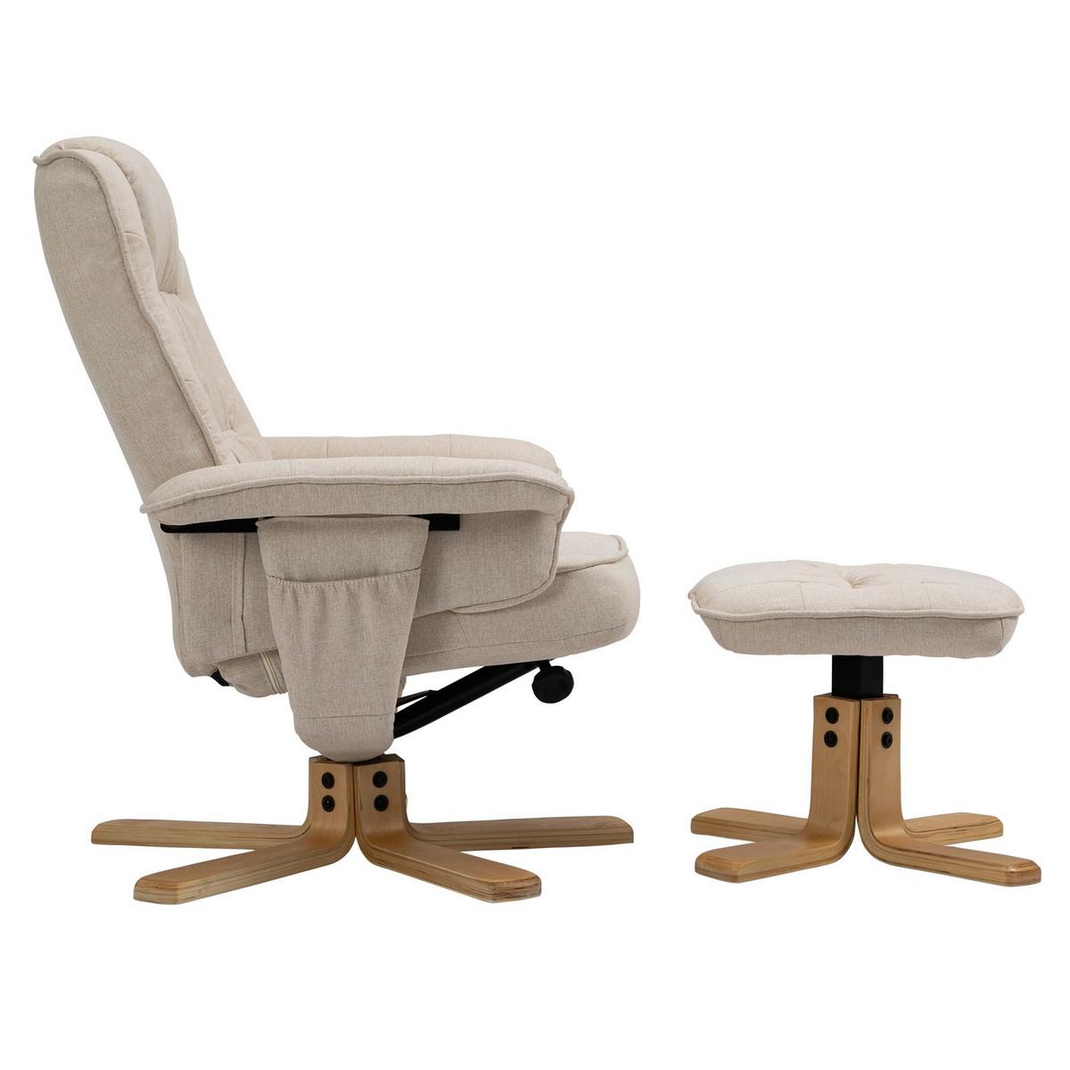 RELAXSESSEL CHARLY beige - Beige, Textil (76/87/61cm) - IDIMEX