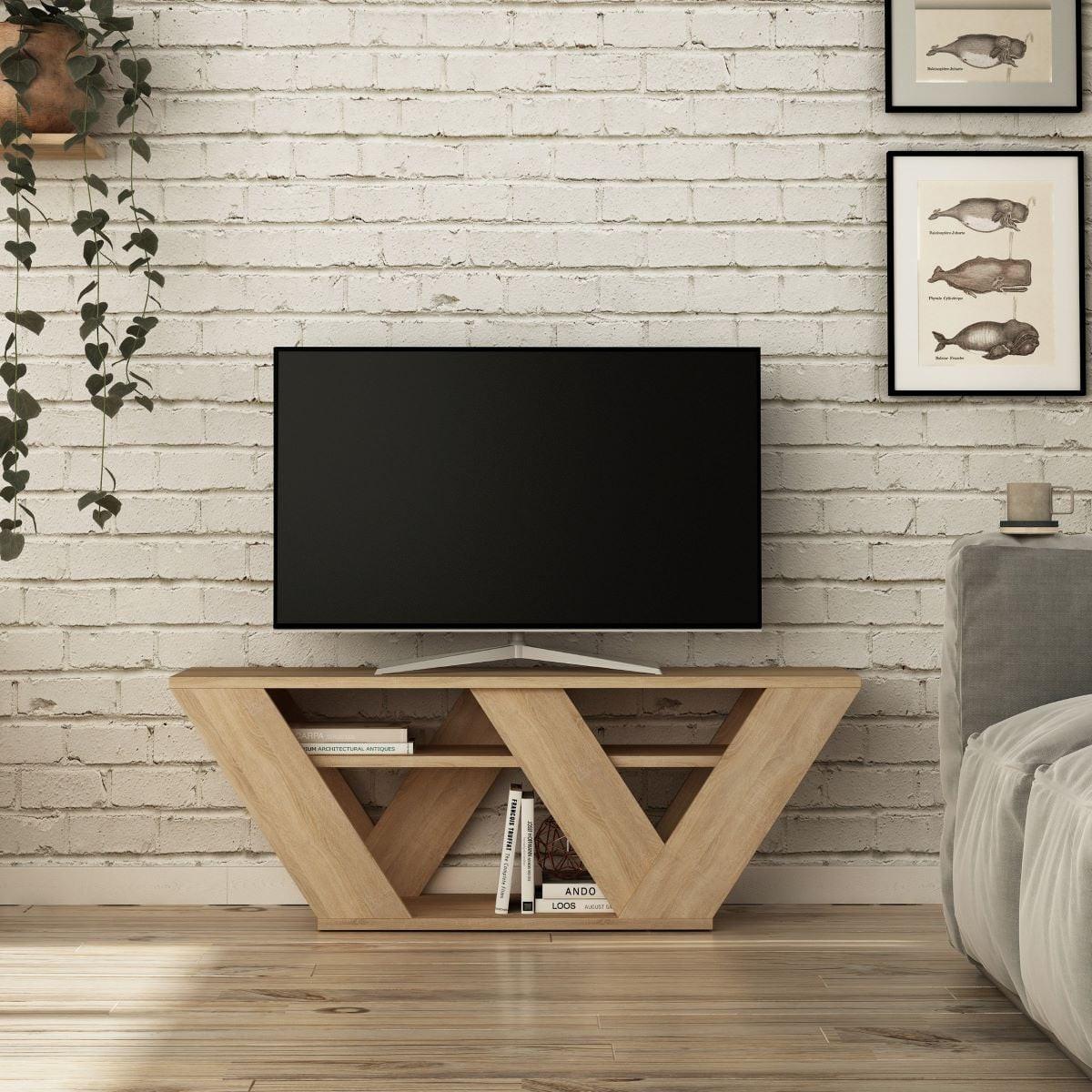 TV-MÖBEL 3 Regale L110 cm - Pipralla - Eichefarben, Holzwerkstoff (30/40/12cm) - Calicosy