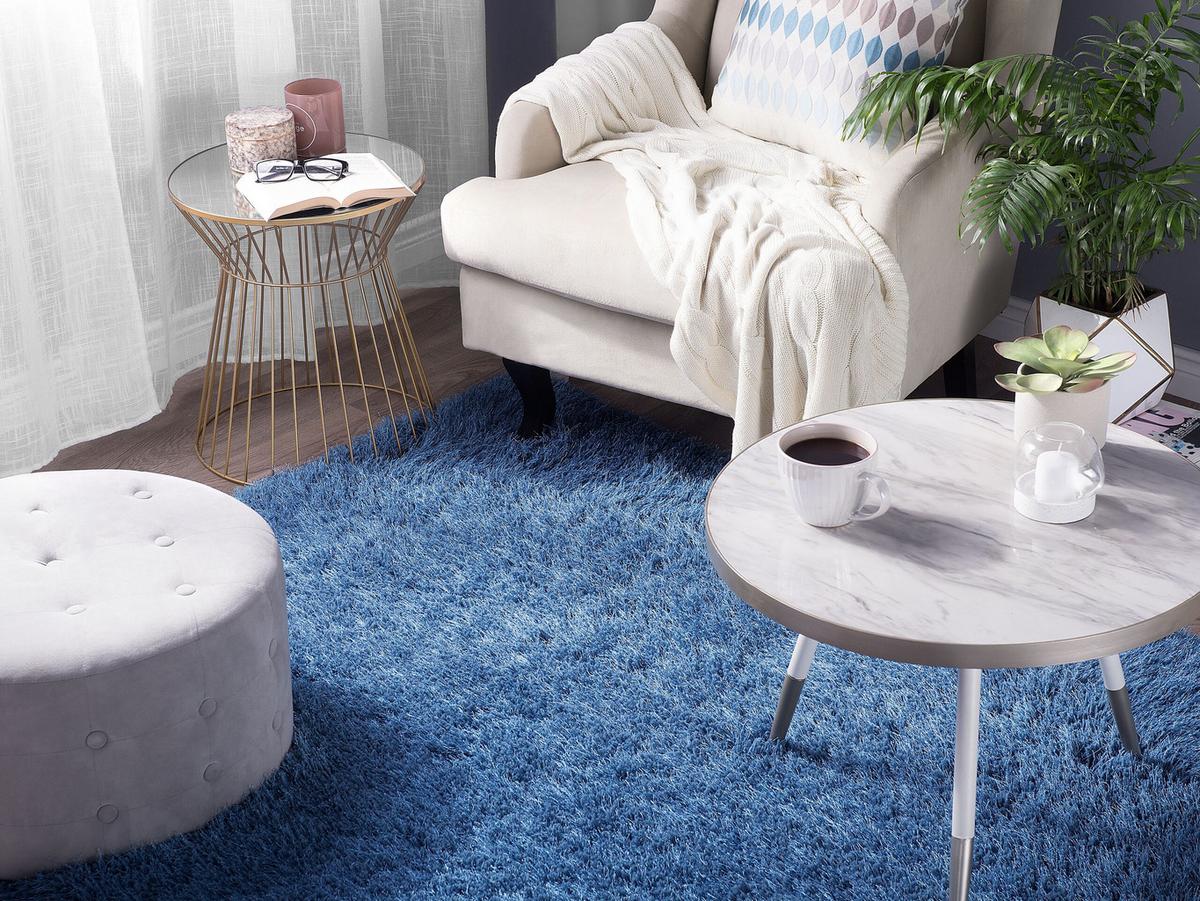 SHAGGY-TEPPICH Cide 300/200 cm - Blau, Kunststoff (200/300cm) - Beliani