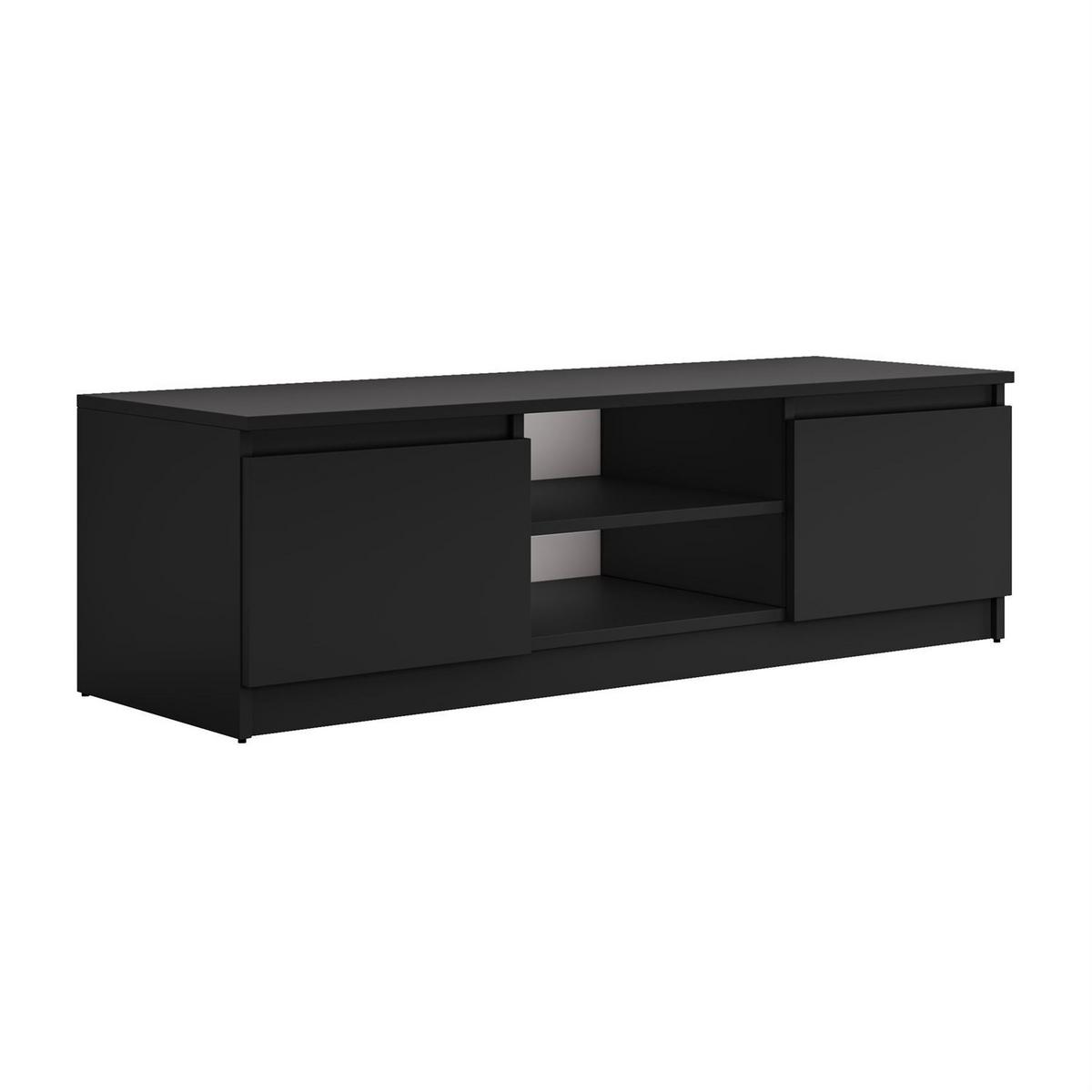 LOWBOARD HANA 120 cm Schwarz matt - Schwarz, Holzwerkstoff (120/36/40cm) - Lookway
