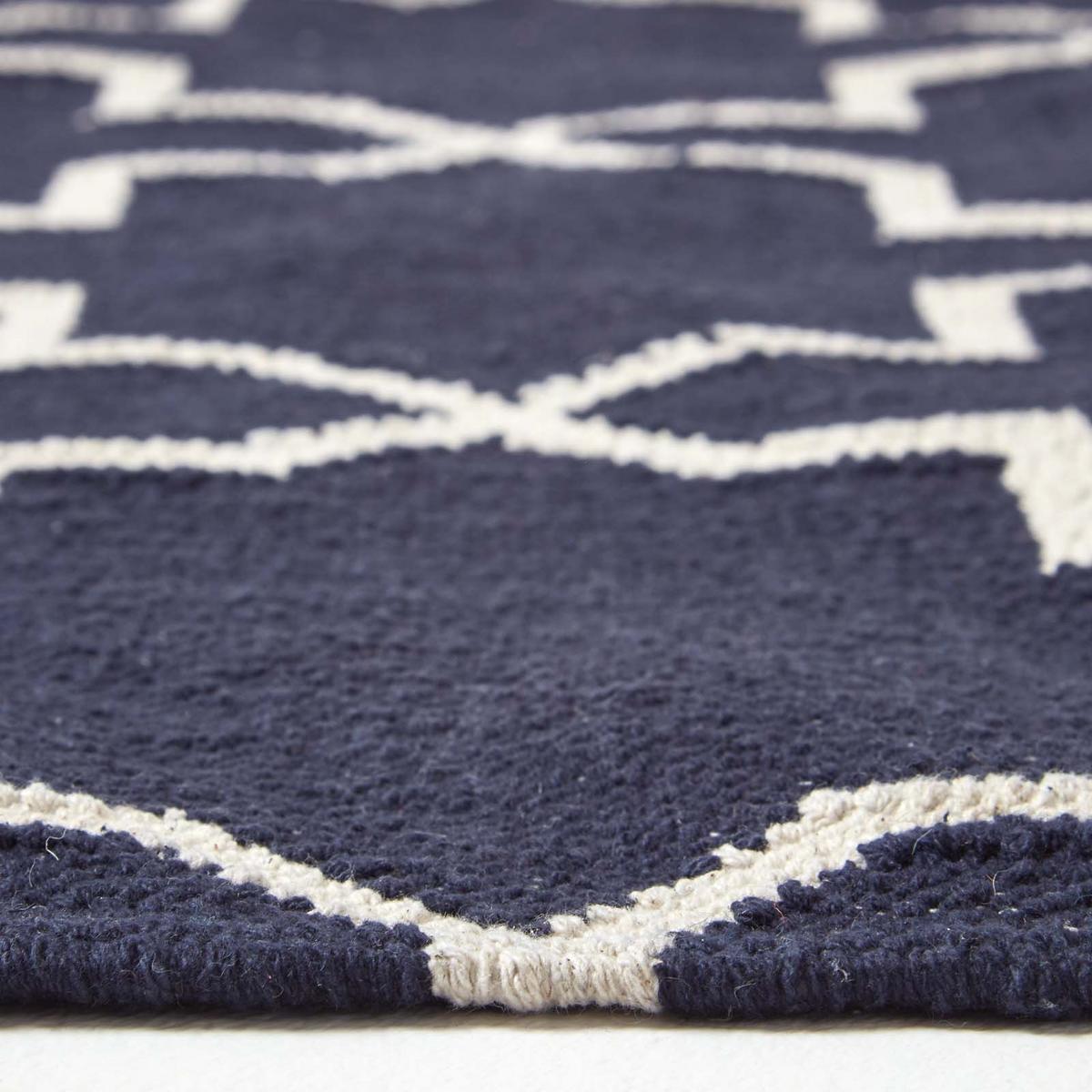 KELIM-TEPPICHLÄUFER Edmonton handgewebt 66/200 cm - Dunkelblau, Textil (66/200cm) - Homescapes