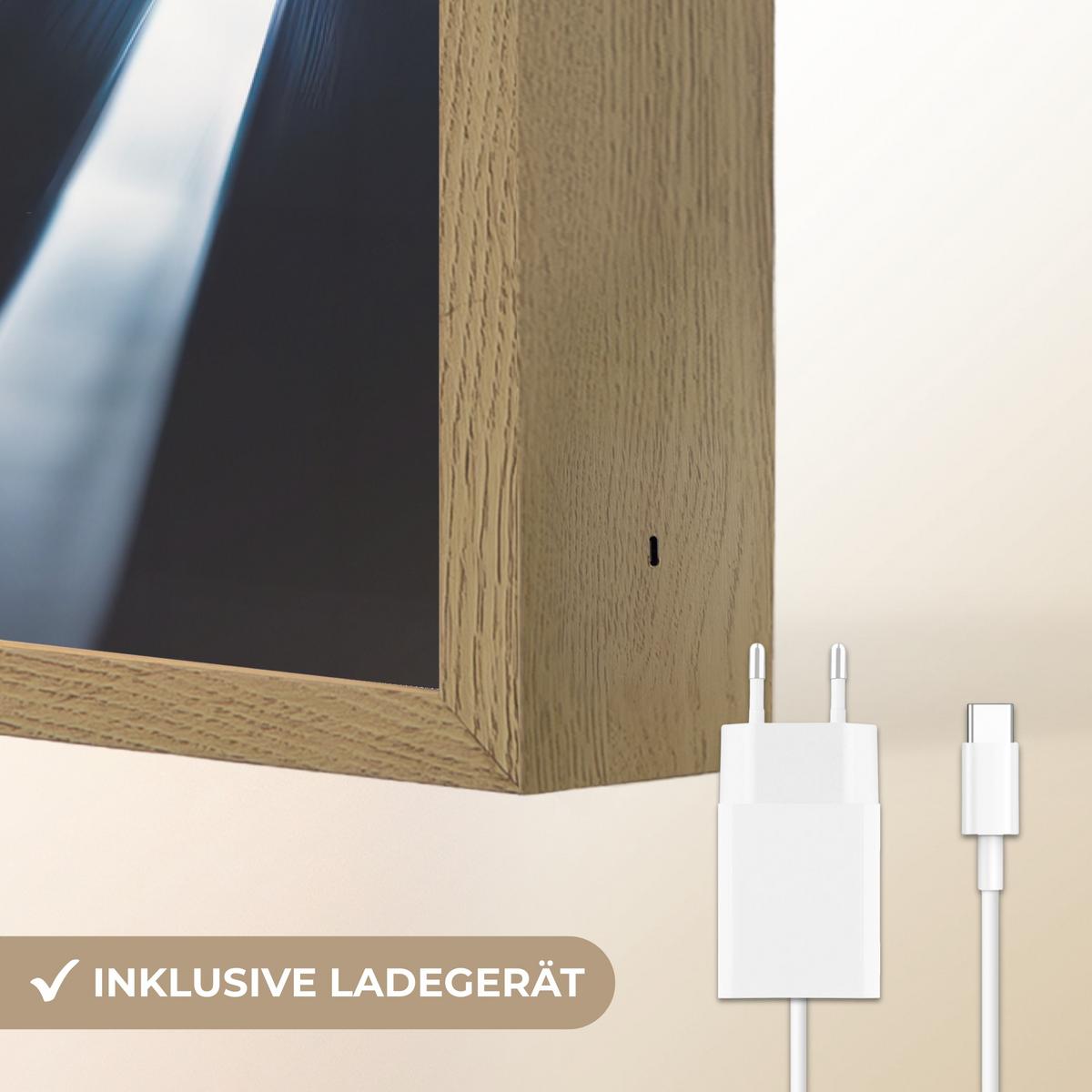 NACHTTISCHLAMPE MIT AKKU Auto - Blau - Jungen - Kind 60x90 cm - Blau, Holzwerkstoff (8/60/90cm) - OnlyWow