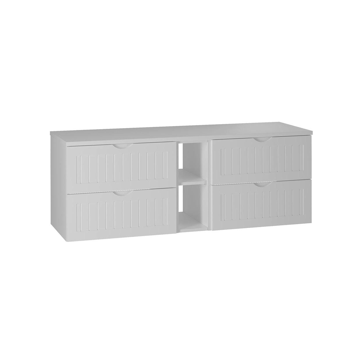 WASCHTISCHUNTERSCHRANK 140.6cm Soline Weiß - Weiß, Holzwerkstoff (140.6/52.2/45.8cm) - Petits-meubles