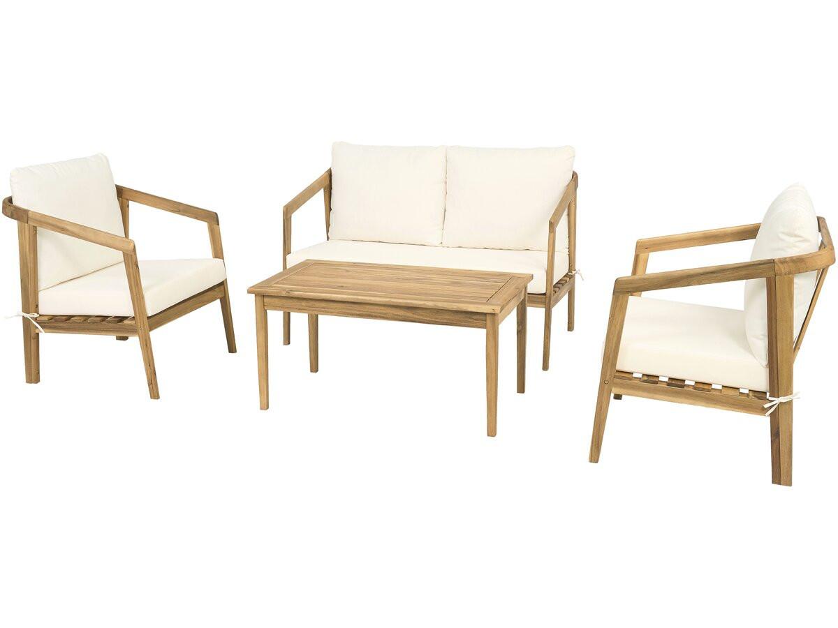 GARTENSITZGRUPPE presley beige - Beige, Holz - Habitat Garten