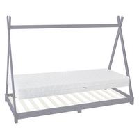 KINDERBETT Tipi mit Matratze 90x200 cm Hellgrau - Hellgrau, Holz (90/200cm) - ML-DESIGN