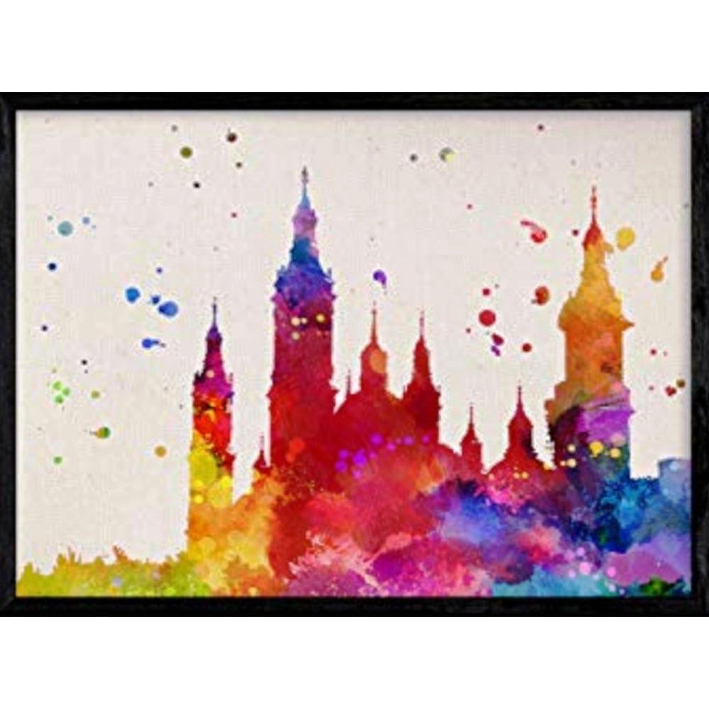 POSTER El Säule Zaragoza A4 Schwarzer Rahmen - Schwarz, Papier (29.7/5/21cm) - Nacnic
