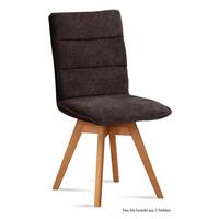 ESSZIMMERSTUHL drehbar (2er-Set) Dorle 47x92x60 Eiche geölt/Espresso - Eichefarben/Dunkelbraun, Kunststoff (60/92/47cm) - 58aufmkessel