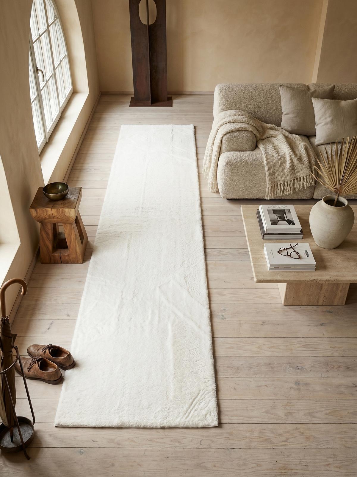 TEPPICHLÄUFER Antirutsch Uni RUTOR Polyester Creme 80 x 150 cm - Beige, Textil (80/150cm) - KADIMA DESIGN