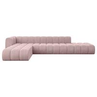 ECKSOFA modulares Sofa Zuvon-L2 - 387x177x70 cm Rosa - Rosa, Holzwerkstoff/Textil (387/177cm) - ALTDECOR