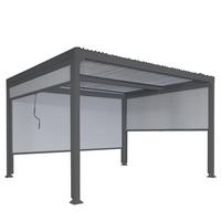 ALU PERGOLA MIT SEITENWAND Anthrazit - Anthrazit, Metall (368/224/306cm) - MCW