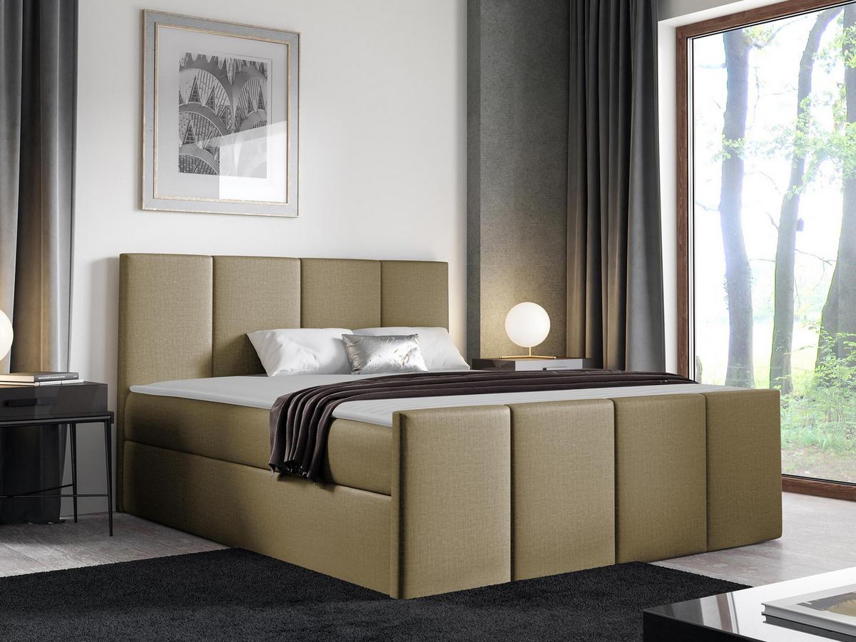 BOXBETT Lars - H3 - Kaschmir, Holz (160/200cm) - MIRJAN24