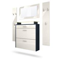 GARDEROBE Malea Fronten in Creme Hochglanz - Creme, Holzwerkstoff (180/180/23cm) - Vladon