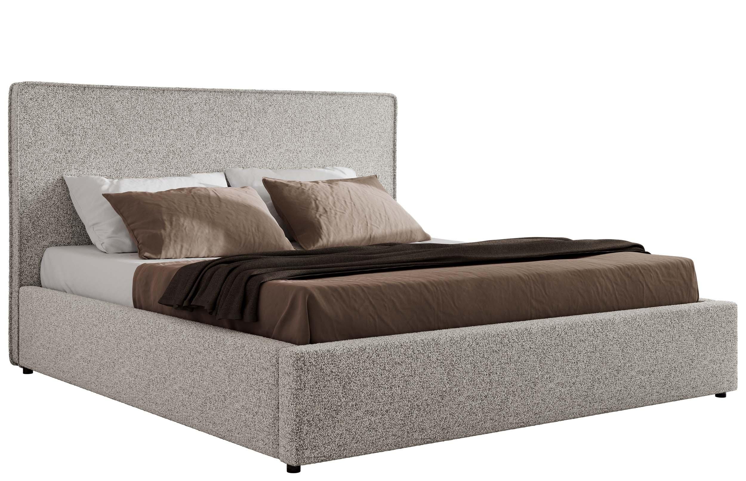 POLSTERBETT CORIVO CLASSIC 200/200 - Hellgrau Strukture - Multipocket-Matratze - Hellgrau, Textil (200/200cm) - MKS