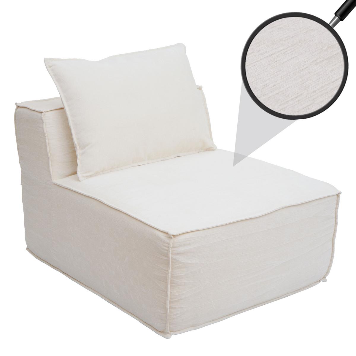 SESSEL Cremeweiß - Weiß, Textil (75/63/97cm) - MCW