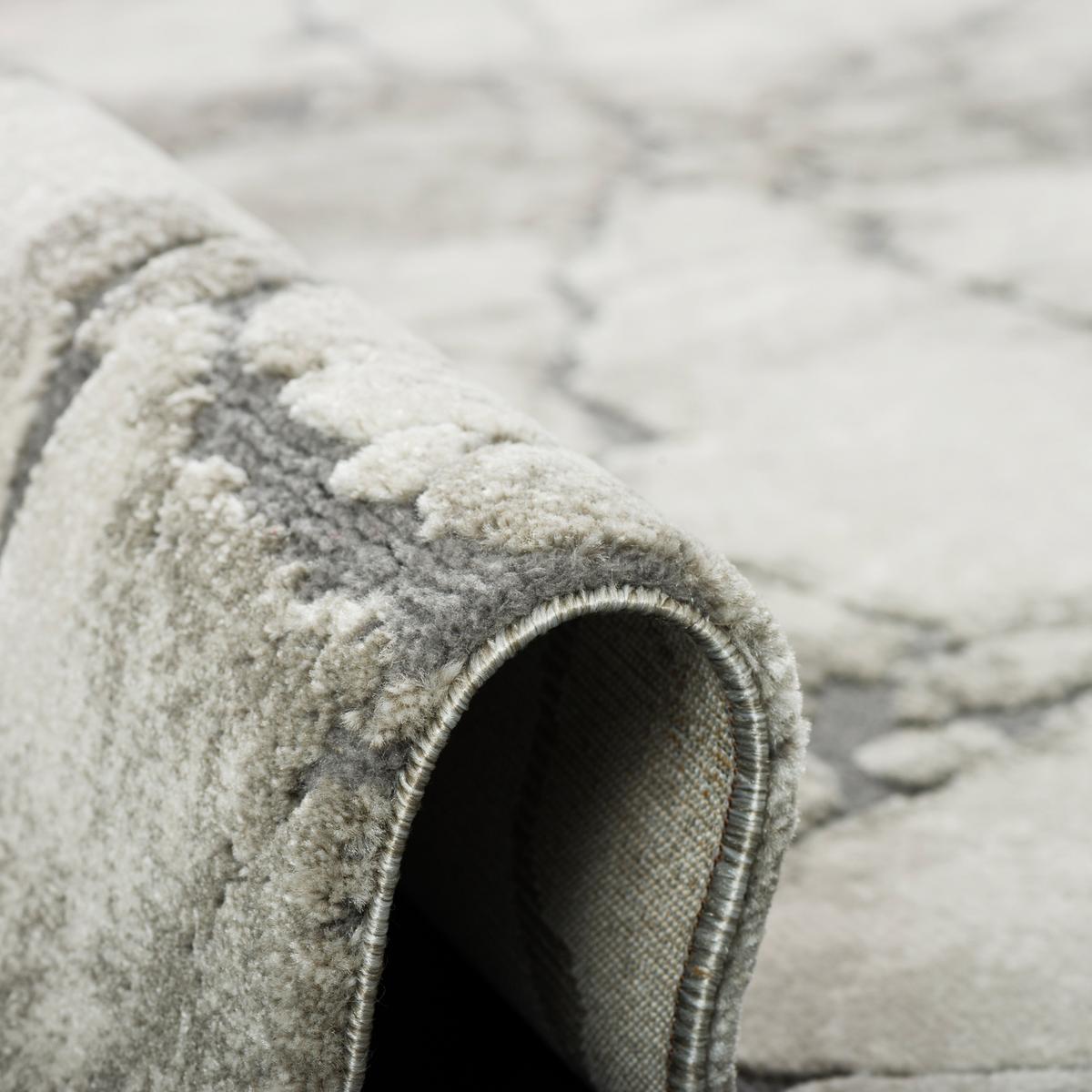 VENEZIA LUXUS DESIGNER TEPPICH MARMOR OPITK - Grau, Textil (120/170cm) - Pergamon