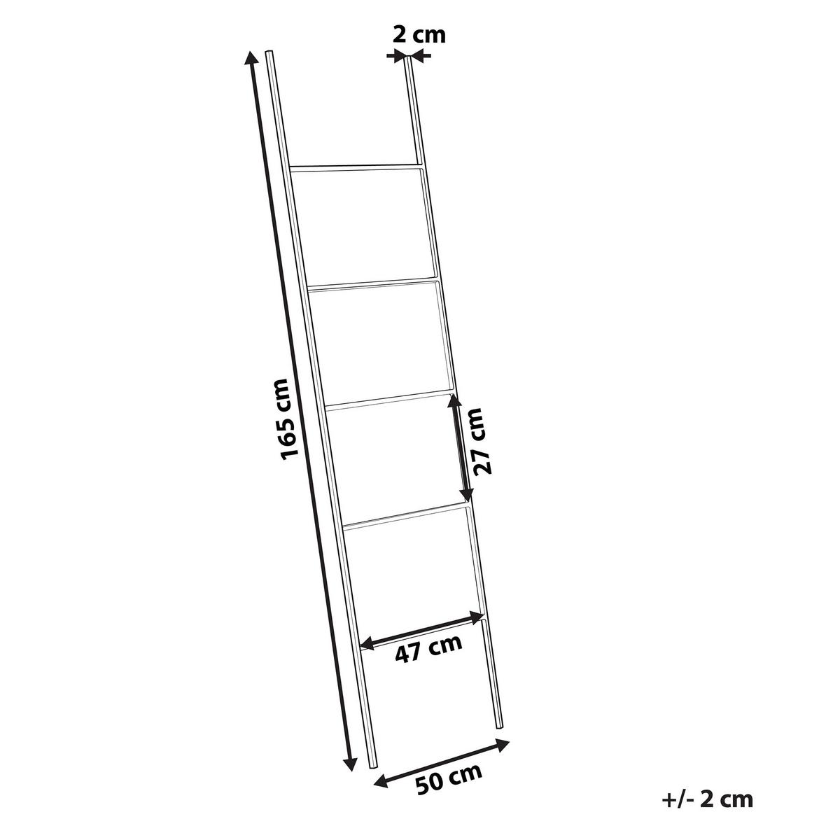 HANDTUCHLEITER weiß 50 x 165 cm Aribibi - Weiß, Metall (50/165/2cm) - Beliani