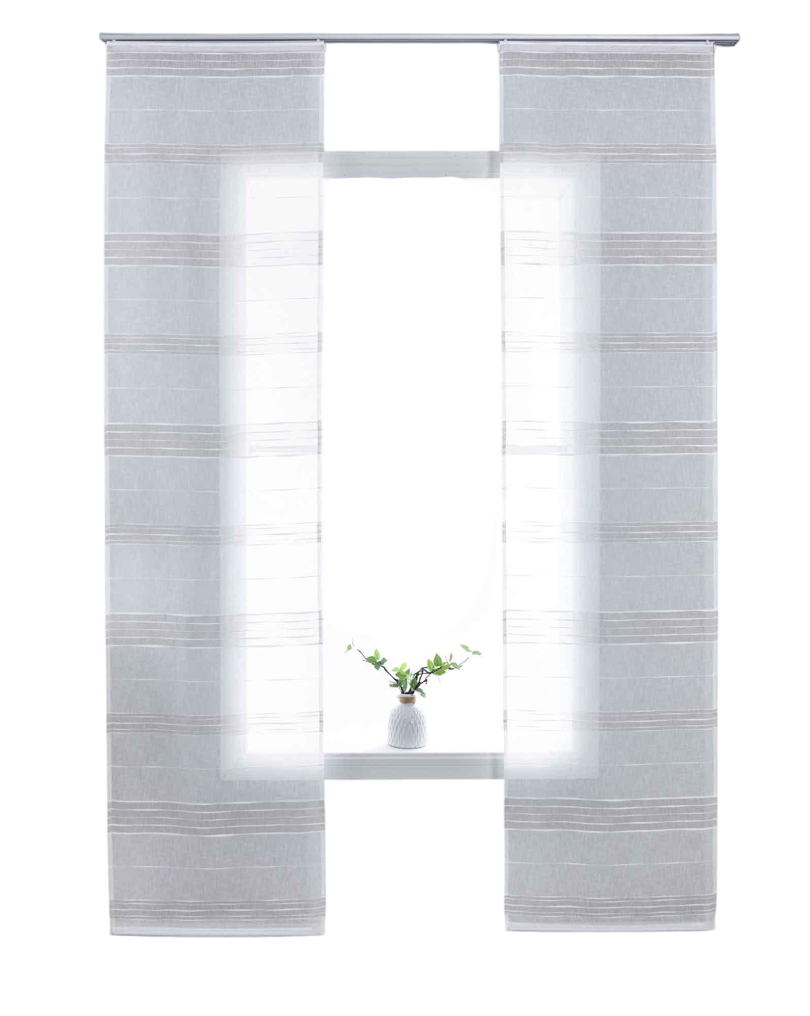 SCHIEBEVORHANG 2ER SET »Frankfurt« HxB 245x60 cm Taupe - Taupe, Textil (60/245cm) - Gardinenbox
