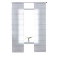 SCHIEBEVORHANG 2ER SET »Frankfurt« HxB 245x60 cm Taupe - Taupe, Textil (60/245cm) - Gardinenbox