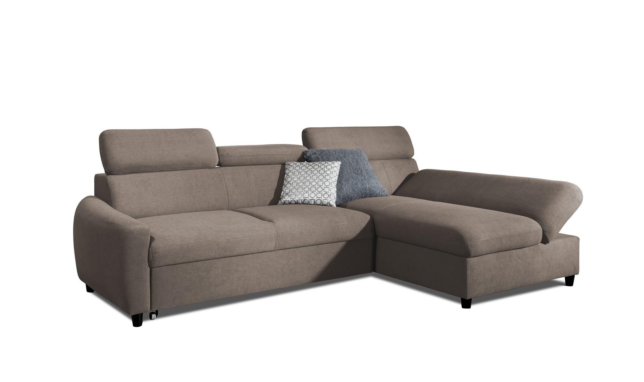 ECKSOFA Schlafsofa Anton Xs In Esito - Taupe, Holzwerkstoff/Textil (170/260cm) - Fun Möbel