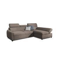 ECKSOFA Schlafsofa Anton Xs In Esito - Taupe, Holzwerkstoff/Textil (170/260cm) - Fun Möbel
